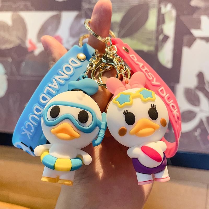 Disney Sweatshirt Mickey Minnie Keychain Cartoon Donald Duck Daisy Keyring Bag Pendant Decoration Accessories Gift