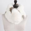 Russian Women Thick Natural Fur Scarf Winter Ladies Warm Real Rabbit Fur Muffler Knit Fluffy Pompoms Genuine Fur Scarves
