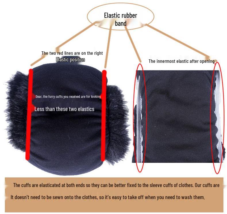 Women's Fluffy Faux Fur Wristband & Cuff Sleevelets