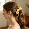 Hair Tie Floral Print Rabbit Ear Decor Hair Rope High Elasticity Bun Half-Tied Hairstyles Ponytail Holder Hair Accessory