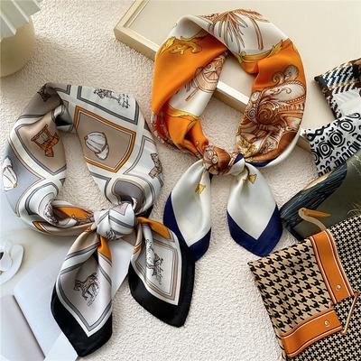 Fashion Decoration Scarf Hairband Tie Hair 70 Small Square Scarf Silk Scarf Women'S Spring And Autumn Versatile Small Scarf Professional Scarf