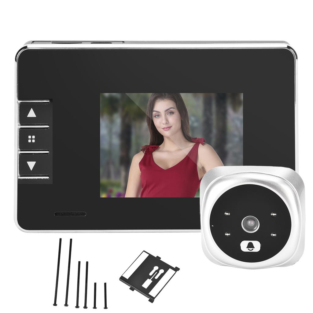 Smart Video Doorbell 2.7in TFT LCD Screen 120 Degrees  Wide Angle Infrared Night Vision Camera for Home