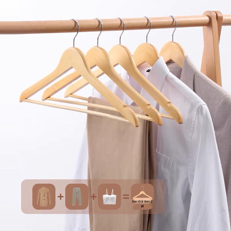 HAIYASEN Wooden Hangers 5-Pack