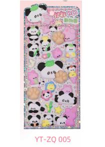 Autocollant Décoration en Caoutchouc Panda Mignon Dessin Animé 3D Soulageant le Stress Autocollant Patte pour Coque de Téléphone Pour Enfants Enfants Amusant Autocollant Jouet Classique