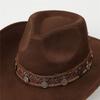 Western Cowboy Hat Summer Vintage Big Brim Shade Sun Protection Hat Outdoor Hiking Hat Jazz Hat
