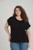 Women's Style Big Size T-Shirt Black Plus Size T-Shirt