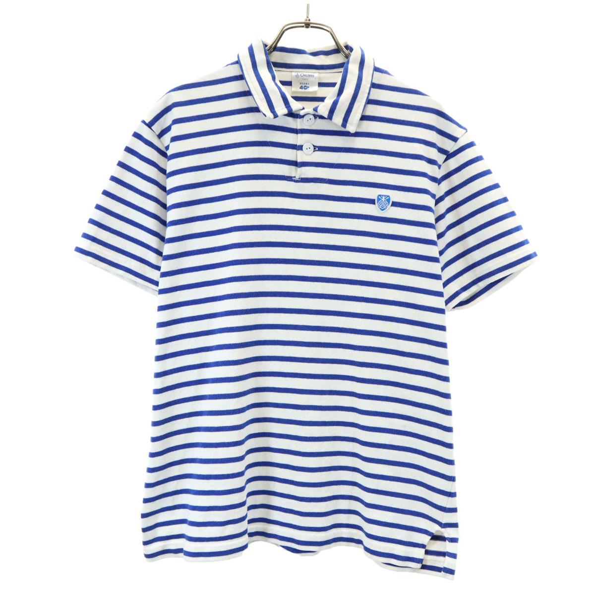 

B:MING by BEAMS ORCIVAL 40th Anniversary Special Order Made in Japan Border Pattern Short sleeve Polo shirt Men s Used