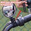 Bicycle Rearview Mirror 360° Rotation Wide-Angle Convex Mirror E-Bike Side Mirrors with Adjustable Elastic Plastic Buckle Strap