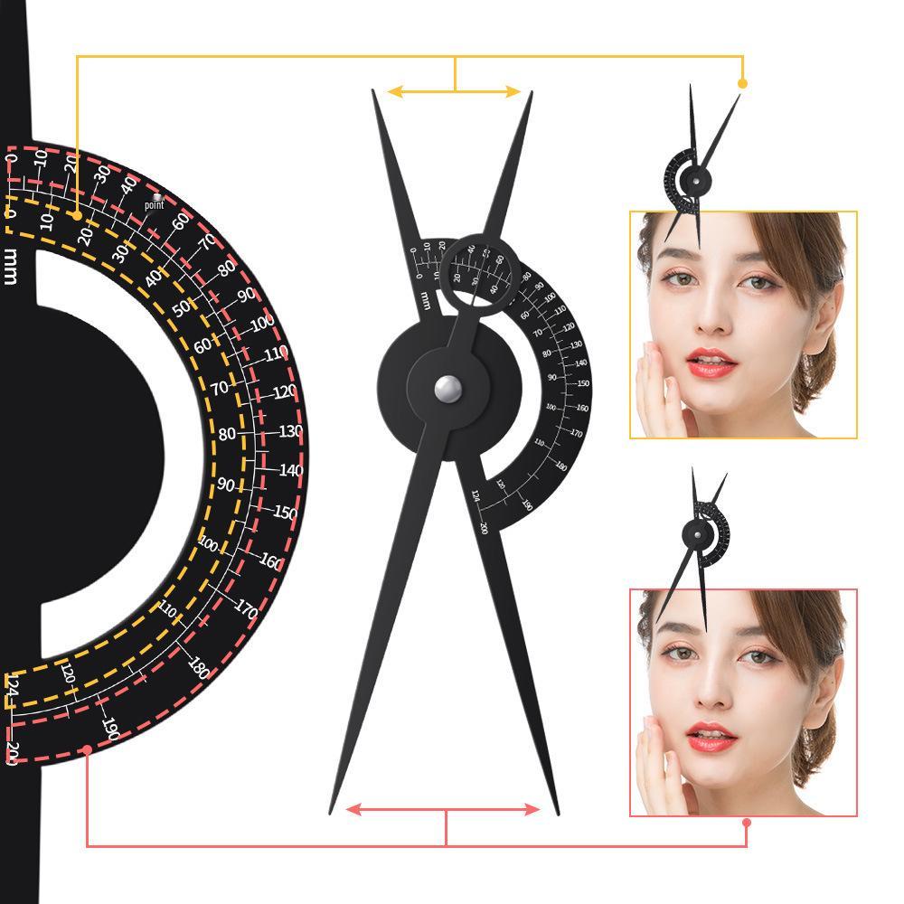 Herramienta de Medición de Cejas Equidistante: Regla de Equilibrio para Microblading de Tres Puntos