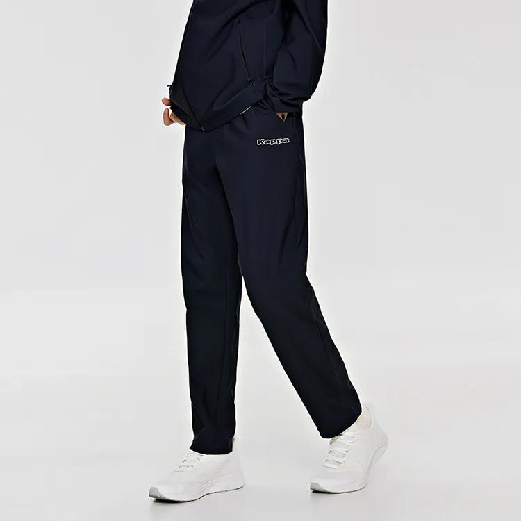 Kappa Casual Pants Men's Midnight Blue Black-906 Moderate Straight Fit Pants (Unisex) Casual Pants K0E12AK41