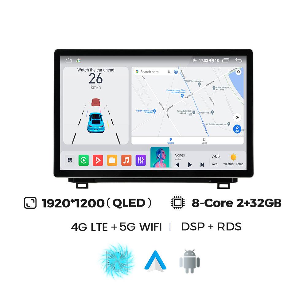13'' Android 12 Car Stereo Radio Player GPS For Toyota Tundra Sequoia 2014-2018