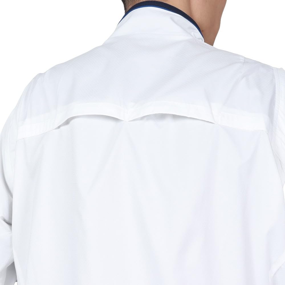 Coq Sportif Blouson Classic Avtakbare ermer Vindtett Heat Navi Golf LG4FWB00M WH00 M [Le Golf] [Stretch Forcer] 2-veis Vannavvisende Herre (Hvit)