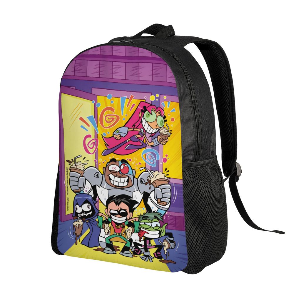 Teens Titans Go Team Backpack Funny Backpacks Women Men Hiking Lightweight High School Bags Designer Rucksack