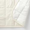 MUJI rutschfeste gewaschene Baumwoll-Matratzenauflage, Halbdoppel, 120 x 200 cm, Naturfarbe, 76017776