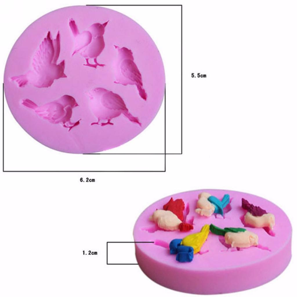 Bird Cake Decorating Silicone Mould Fondant Chocolate Sugarcraft Icing Craft DIY Bird Cake Decorating Silicone Mould Fondant Chocolate Sugarcraft Icing Craft DIY
