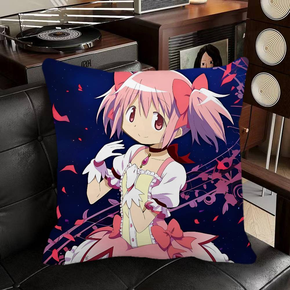 Kaname Madoka Mahou Shoujo Madoka Magica Anime Pillow Case Square Pillow Bedroom Sofa Leisure Comfort Cushion Home Decoration