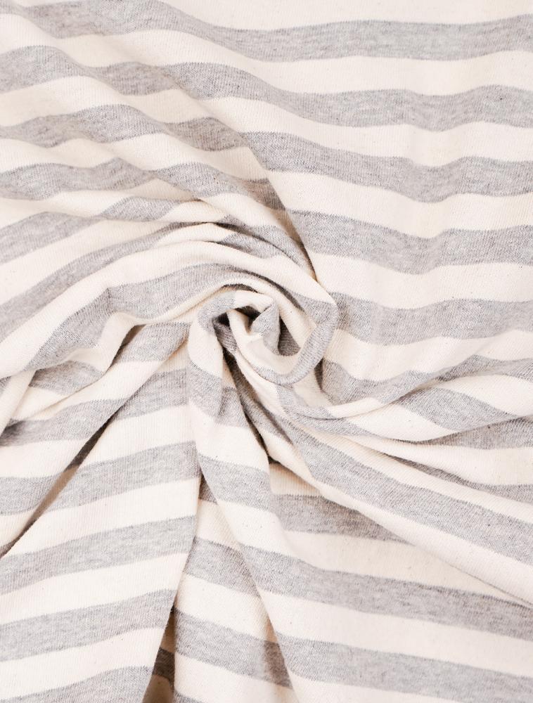LA MAISON STUDIO Maison Dog Stripe Ringer Short Sleeve Melangray(Fcg2Ts762W)