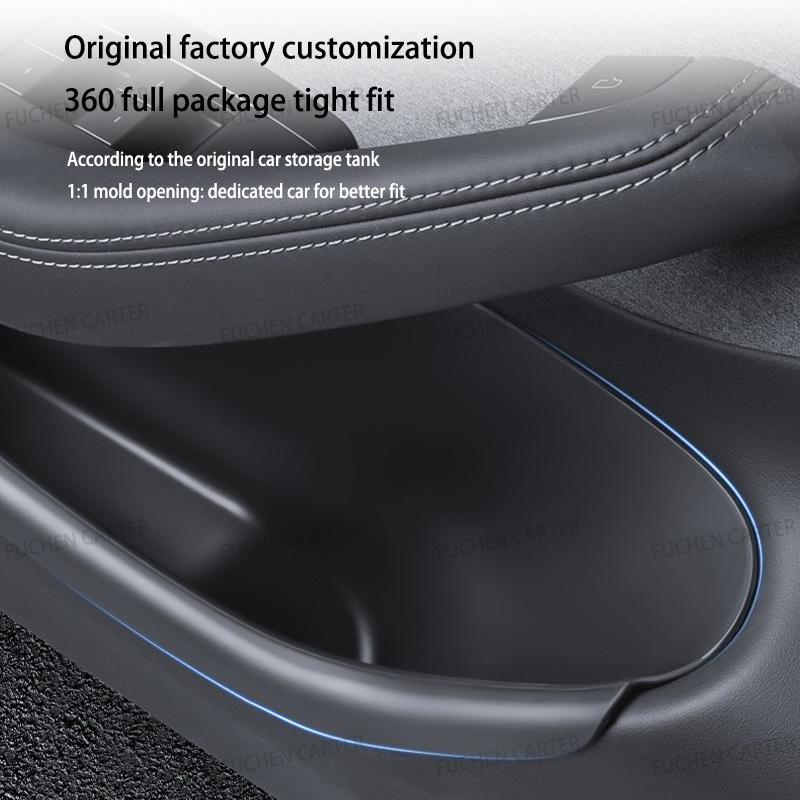 For Tesla Model YL Launch 2026 Door Side Storage Box Full-Cover TPE Front and Rear Interior Storage Box Accessories