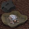 Reptile Dish Turtle Feeding Plate Reptile Habitat Accessories Enclosure With Ramp For Salamander Bearded Dragon Lizard Frog