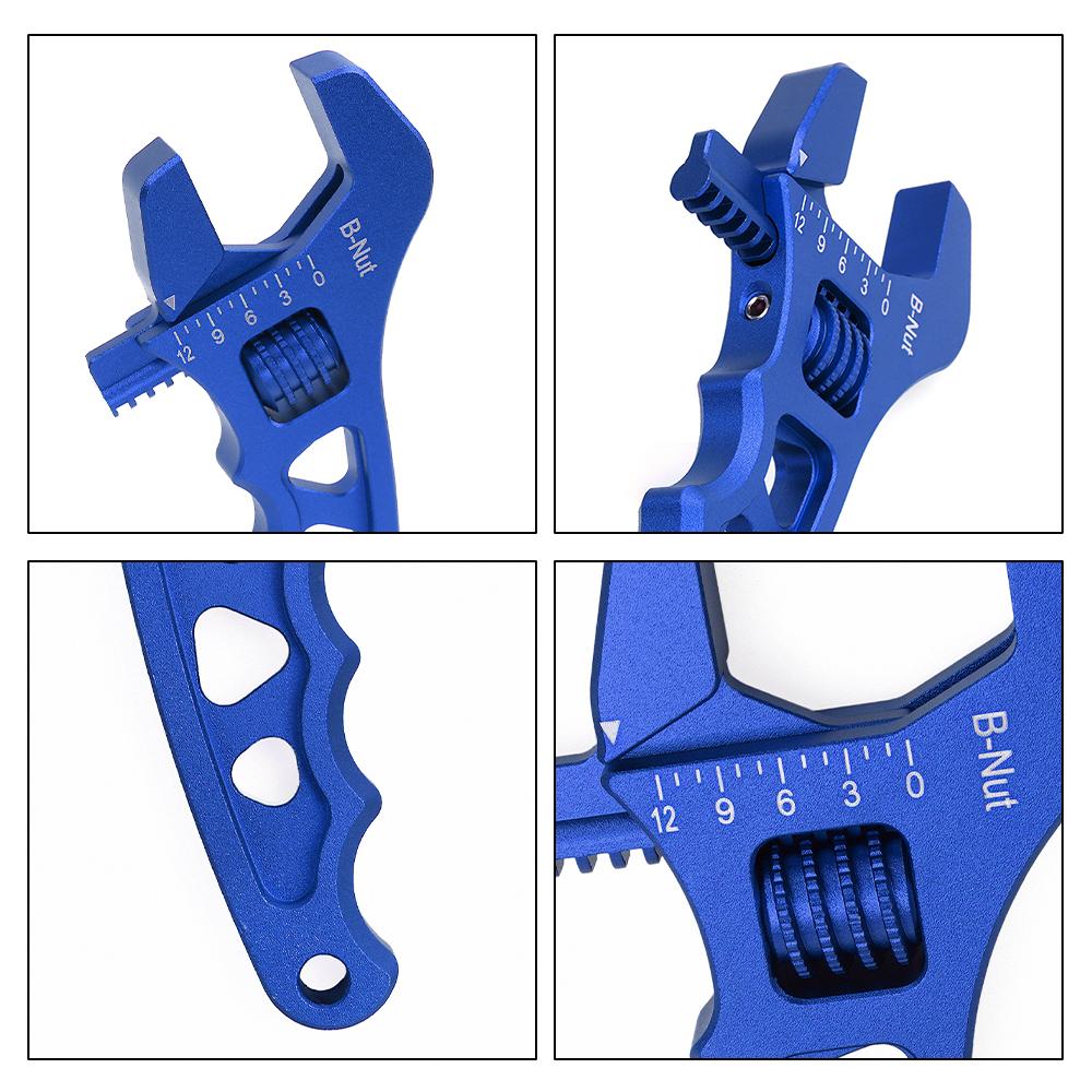 AN3-AN12 Adjustable AN Wrench Tool Aluminum Wrench Spanner Hose Fitting Tool AN 3 4 6 8 10 12  Hose End Fitting OFI085