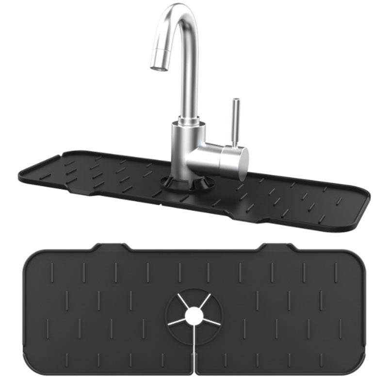Silicone Faucet Splash Guard and Drain Pad for Kitchen Sinks