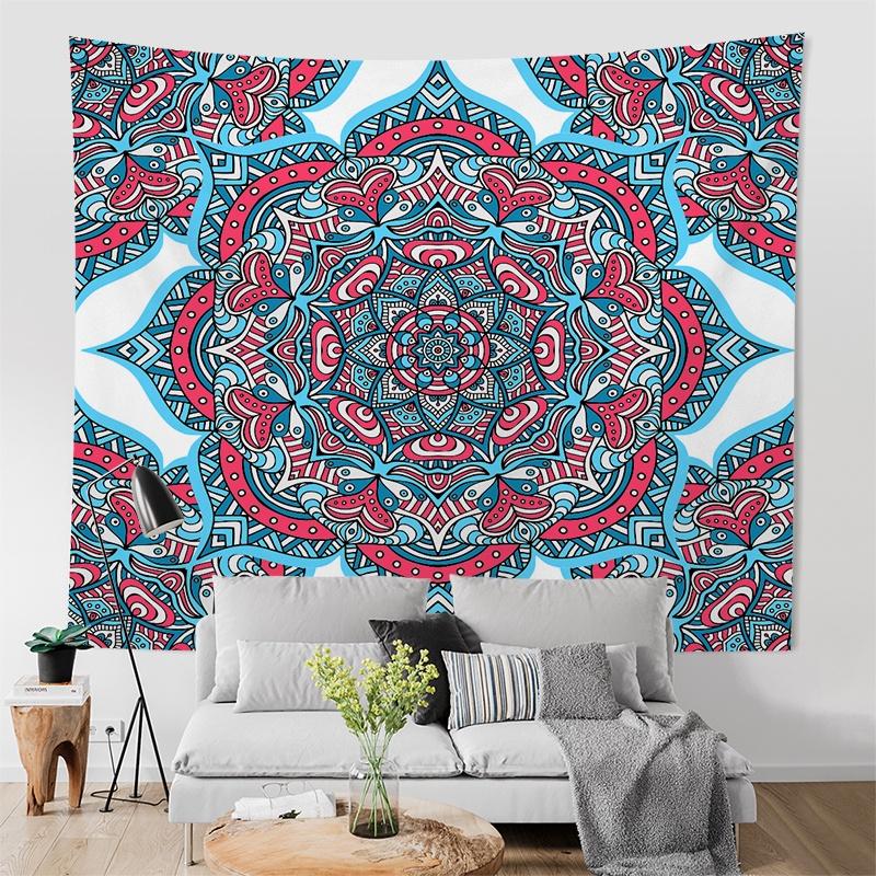 Wall Hanging Tapestry Simple Tapestry Mandala Series Wall Decoration Living Room Bedroom Ethnic Style Home Decoration
