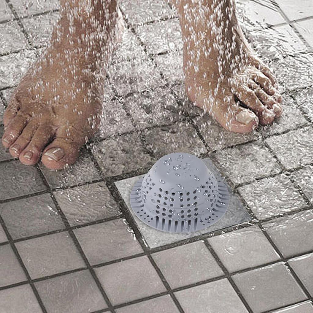 Shower Drain Hair Catcher Silicone Foldable Bathtub Drain Cover Stopper for Drainage Washbasin Sink Kitchen Bath Tub Shower