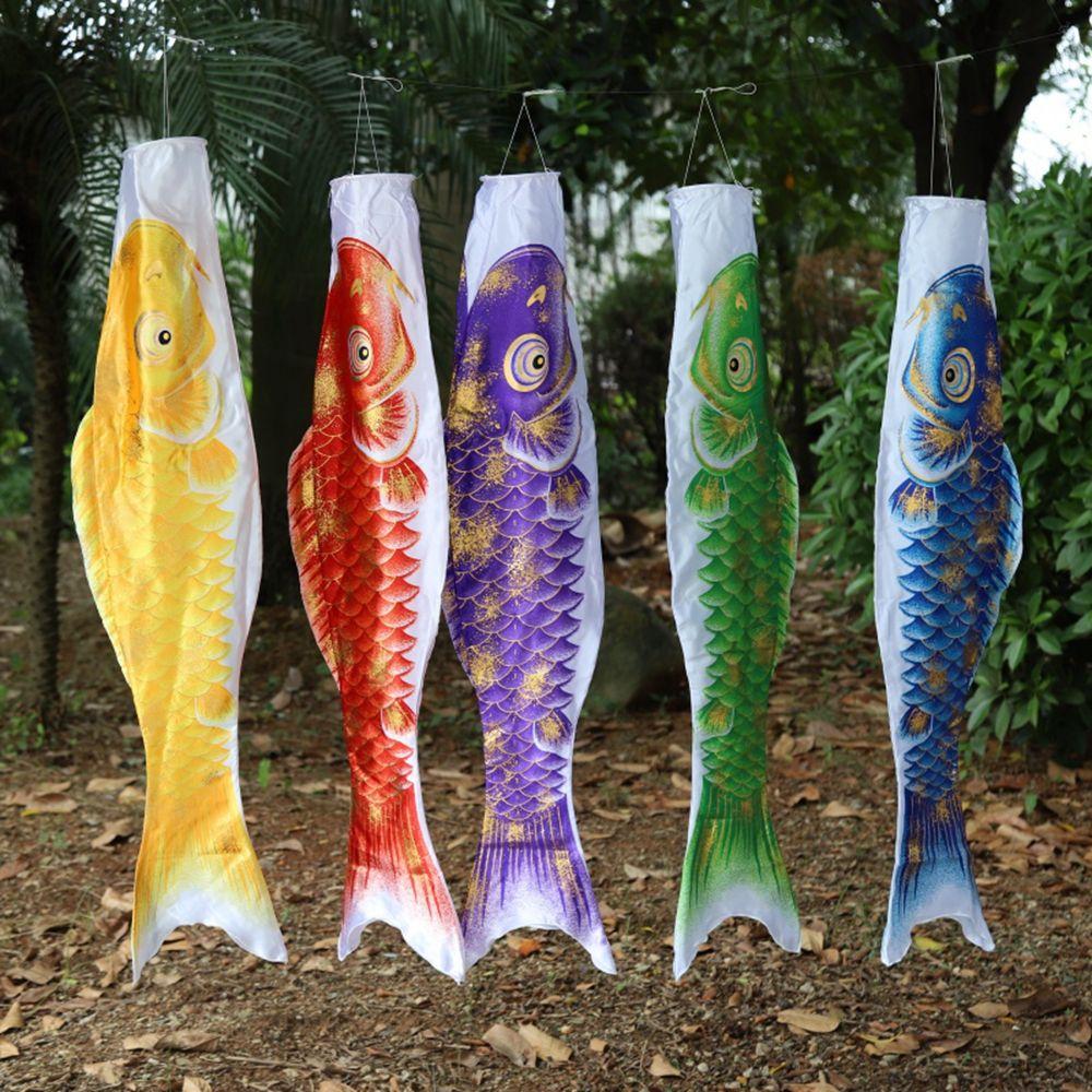 

Bronzing Hanging Fish Flags Windsocks Fish Ornament Carp Wind Socks Fish Streamer Carp Streamer