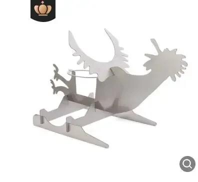 Motorcycle Stainless Steel Chicken Holder Bbq Vertical Turkey Roasting Rack For Outdoor Camping Baking Grill Oven Smoker Cooking