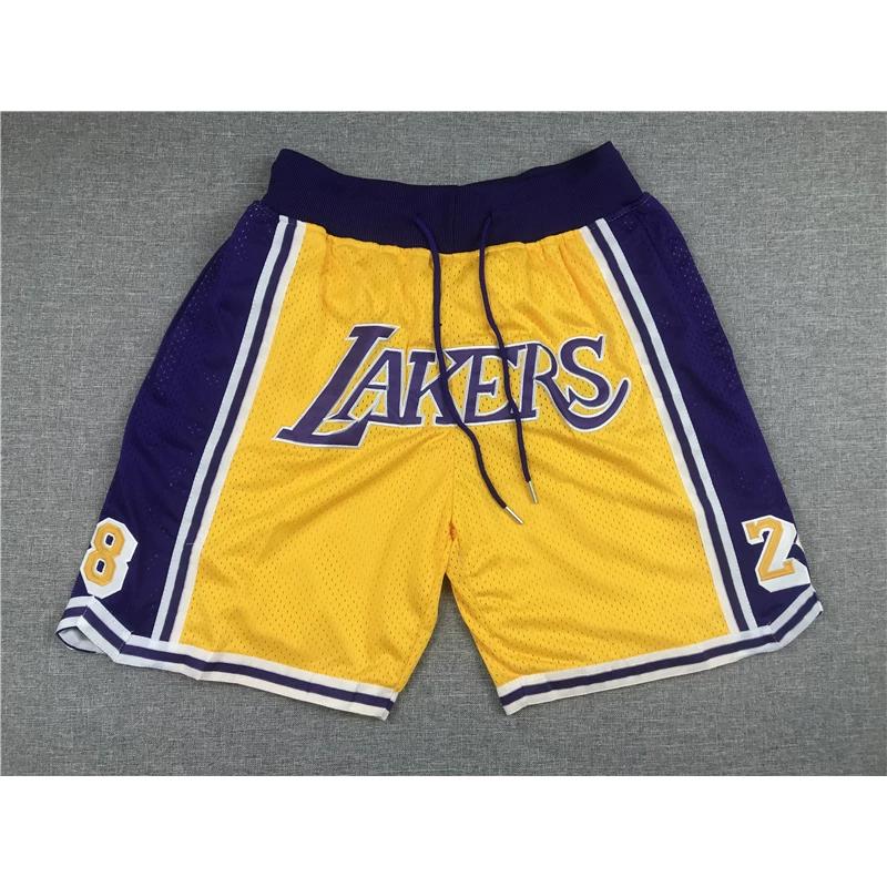 Just Don Retro Americano Mágico Pantalones Cortos Deportivos Bordados para Hombre Pantalones Cortos de Baloncesto High Street Pantalones Cortos del Equipo Lakers Pantalones Cortos de Cinco Puntos