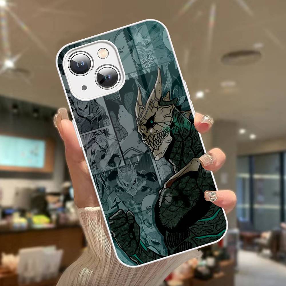 Classic Anime K-kaiju No8 For IPhone 14 13 12 Mini 11 Pro XS Max X XR 14 Plus Tempered Glass Cover