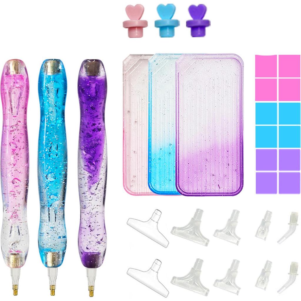 5D Diamond Painting Pen Kit with Clay and Various Tips Diamond Painting Tools for DIY Diamond Art