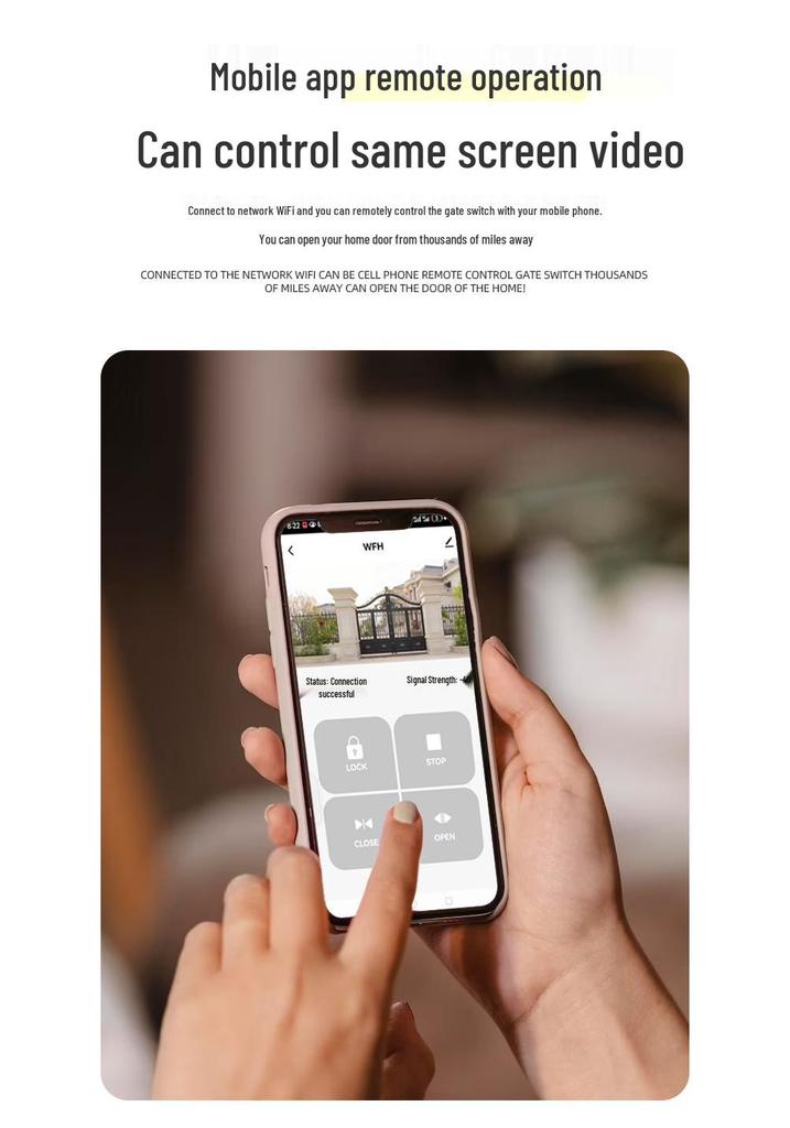 Automatic Double Swing Door Opener with Remote Control and Smart App Integration for Villas