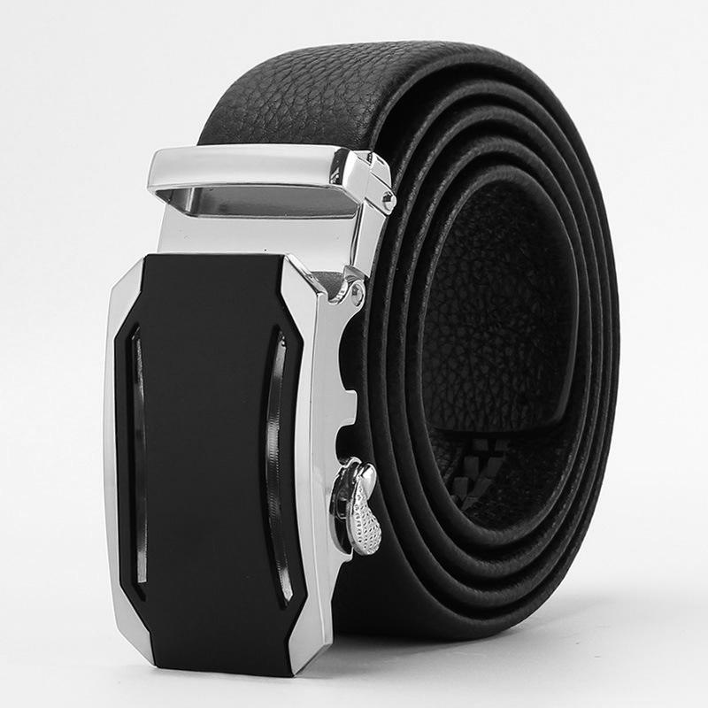 Men's Head Layer Leather Belt High End Automatic Buckle Belt Business Versatile Cowhide Belt