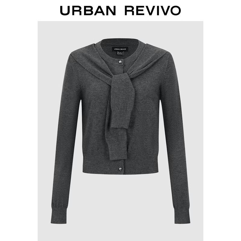 

UR 2026 Spring Women s Tie-up Knit Cardigan S