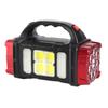USB LED Floodlight Non-slip Solar Portable Lantern Power Bank Night Fishing Flashlights 4 Light Source Modes for Hiking Climbing