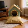 Cuccia calda per animali domestici Quattro Stagioni: Letto Rimovibile e Lavabile per Gatti e Cani di Piccola Taglia