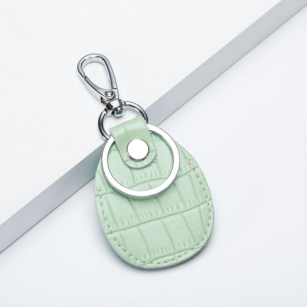 Leather Keychain Card Cover For Alarm Tag Intercom Key Access Entry Card Set Car Key Protector Card Tracker