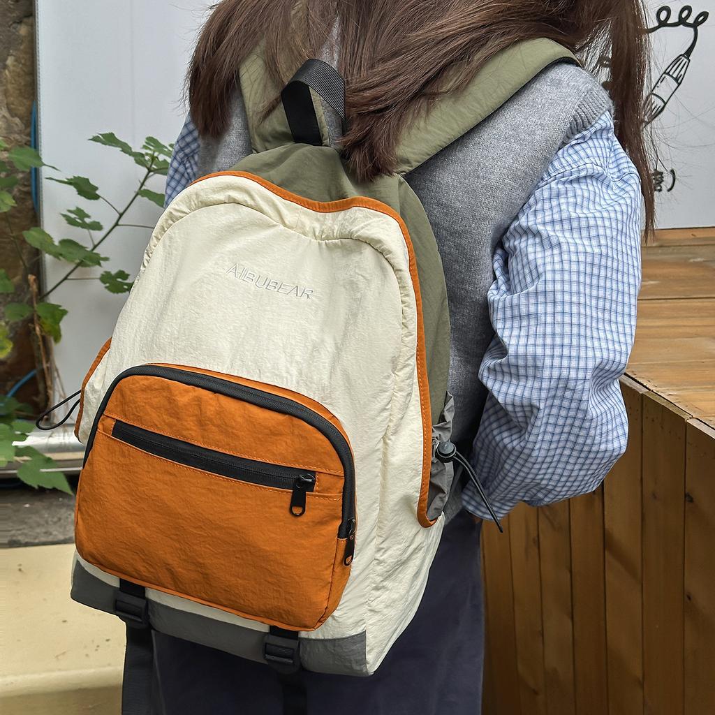 Backpack Men'S And Women'S High-Value Casual Schoolbag Large-Capacity Commuting Multi-Color Lightweight Backpack Couple Sports Bag