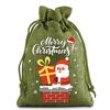 12pcs Christmas Linen Drawstring Bag Drawstring Bag Gift Bag Cloth Bag Christmas Gift Bag Set Drawstring Bag
