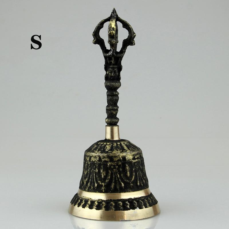 

Black Brass Handicraft Large Engraved Hand Bell Loud and Clear Sound for School Meditation Church Bronze Bell Creative Gift