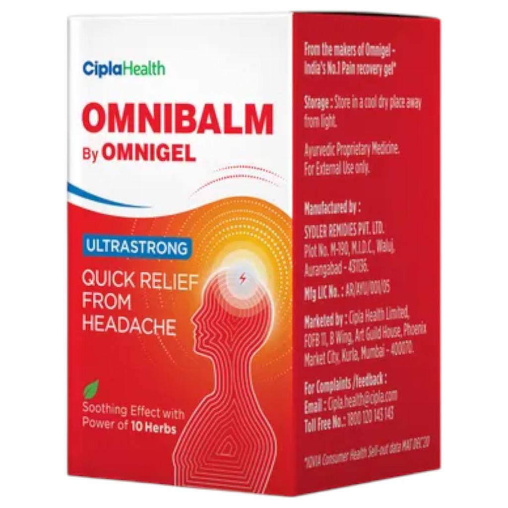 Omnigel Balm 8ML Pack Soothing Chest and Headache Relief Cold Balm for Rapid Comfort