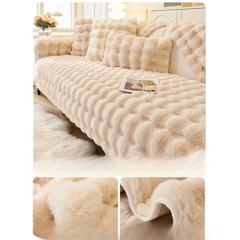 

Плюшевая подушка для дивана, зимняя подушка, утолщенный кожаный чехол для дивана, специальная подушка для сиденья, осенне-зимний чехол, полотенце 90*160cm