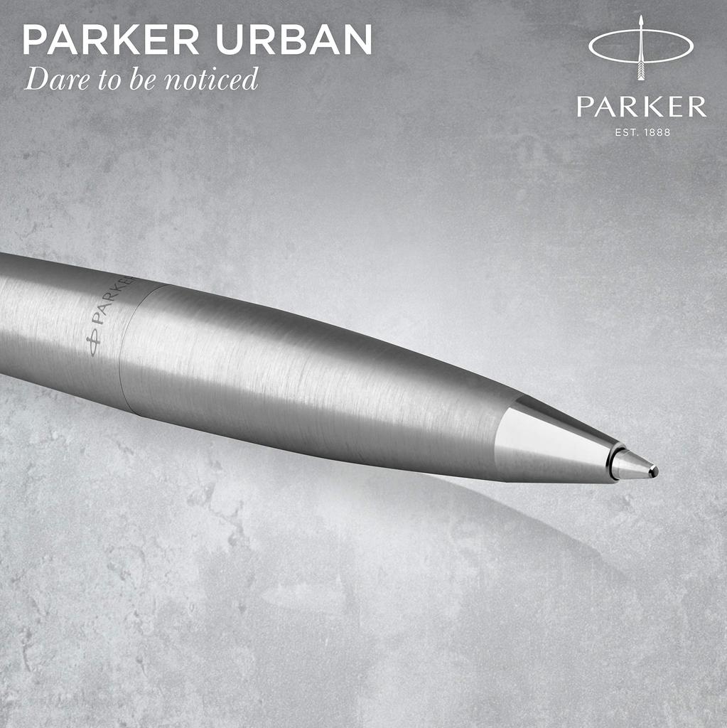 PARKER Urban Metro Metallic CT Ballpoint Pen, Medium Nib, Oil-Based, Gift Boxed, Officially Imported, S0735900
