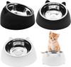 100ML Cat Dog Bowl 15 Degrees Raised Non Slip Puppy Base Cat Food Drinking Water Feeder Tilt Safeguard Neck Pet Bowl Accessories