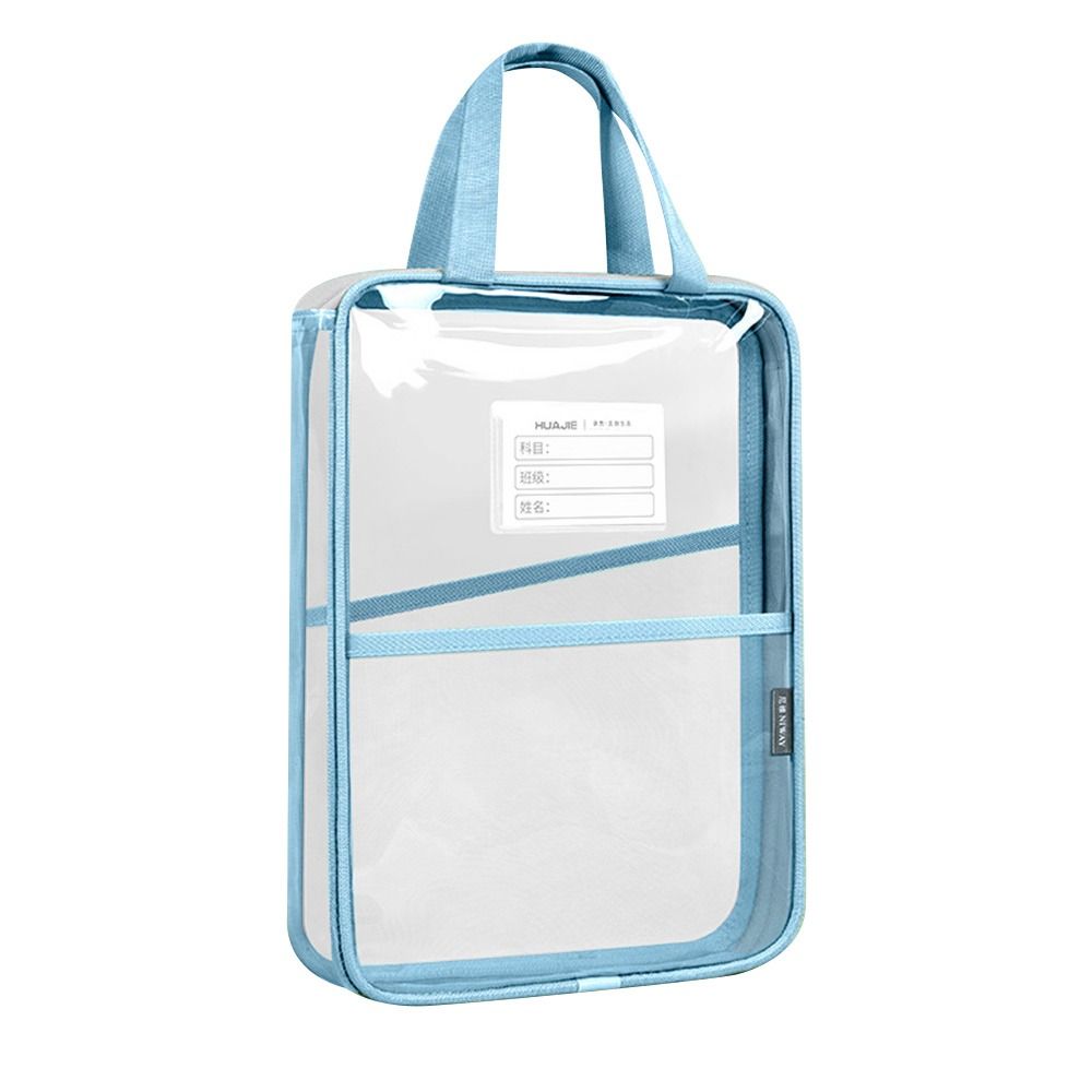 Large-capacity Tote School Bag Transparent Test Papers Document Bag Portable Tutorial Bag  Student