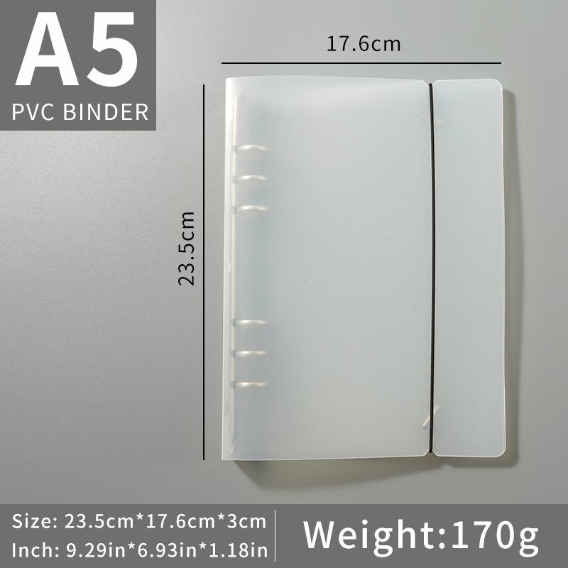 Colorful Detachable 2025 English Calendar Square PVC Loose-Leaf Notebook Pages