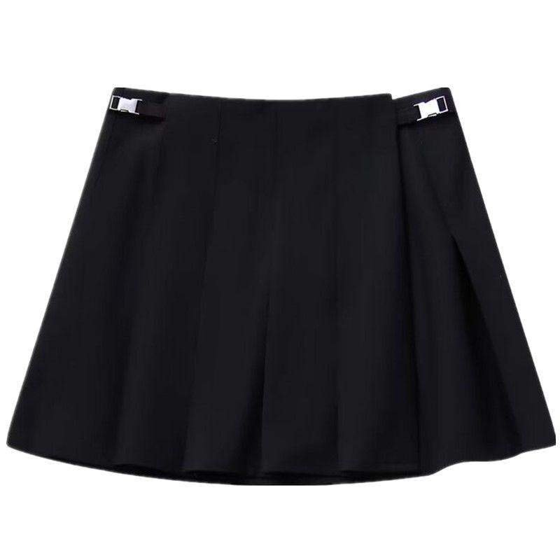 Fashion Style 2023 New Fall Women's Clothing Slim Looking Easiest for Match Wide Pleated Mini Skirt High Waist Skirt 4432506