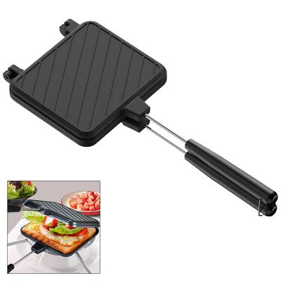Hot Sandwich Maker Nonstick Grilled Cheese Maker High Temperature Resistant Multifunctional for Breakfast Pancakes Toast Omelets