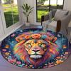 Liquidpaintanimals Round Area Rug,Carpet Rug for Living Room Bedroom Sofa Playroom Decor,Non Slip Floor Mat